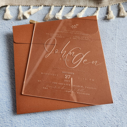 Clear Wedding Invitation Cards