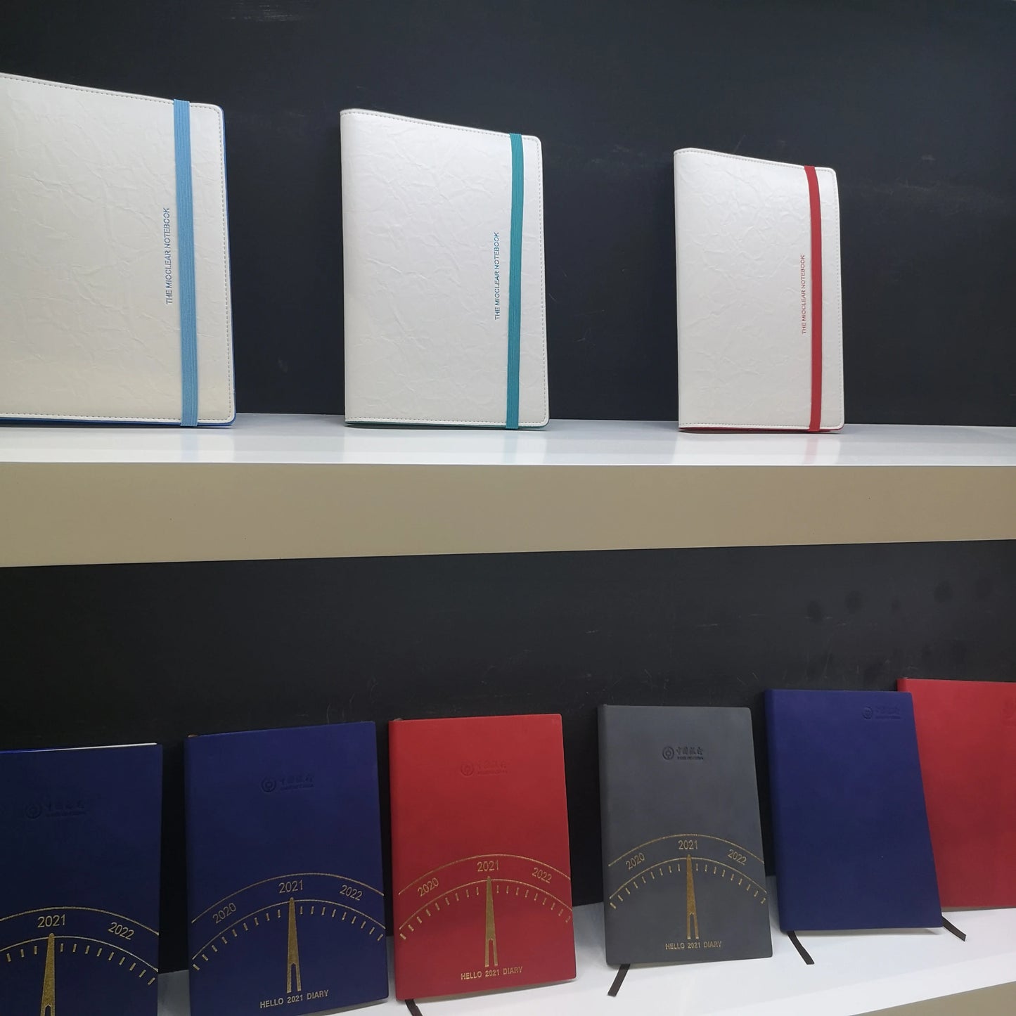 Wholesale Embossed LOGO hardcover PU leather custom printed notebook