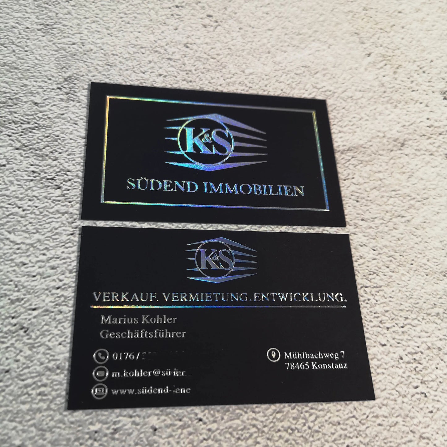 Custom business cards printing embossed hot foil stamping printing