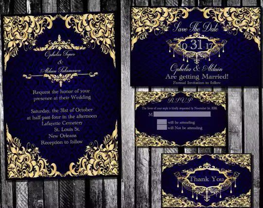 Custom Letterpress/Embossed/Laser cut/Gold Foiled wedding invitation