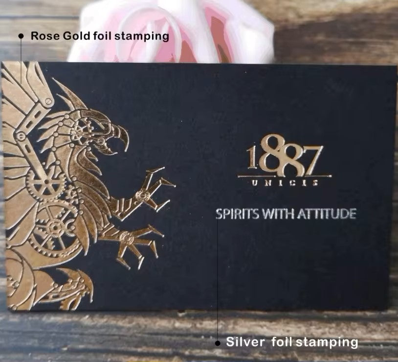 Black Metal & Gold Foil Business Cards