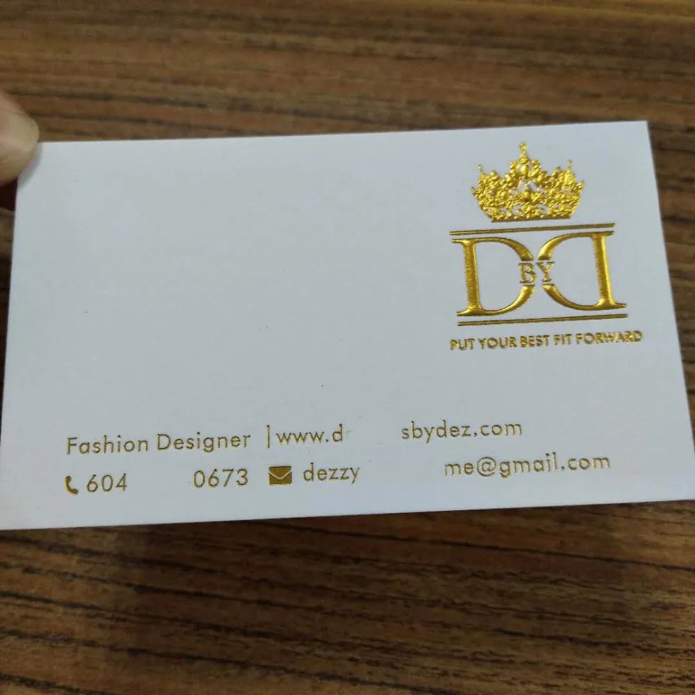 Custom business cards printing embossed hot foil stamping printing