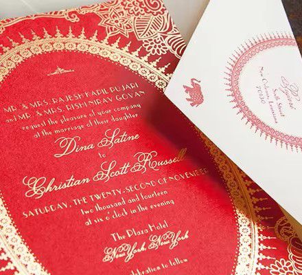 Custom Letterpress/Embossed/Laser cut/Gold Foiled wedding invitation