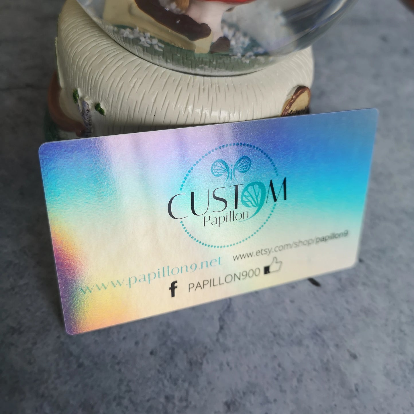 iridescent Effect Metallic Ink Plastic Cards Shining Holographic PVC Business Card