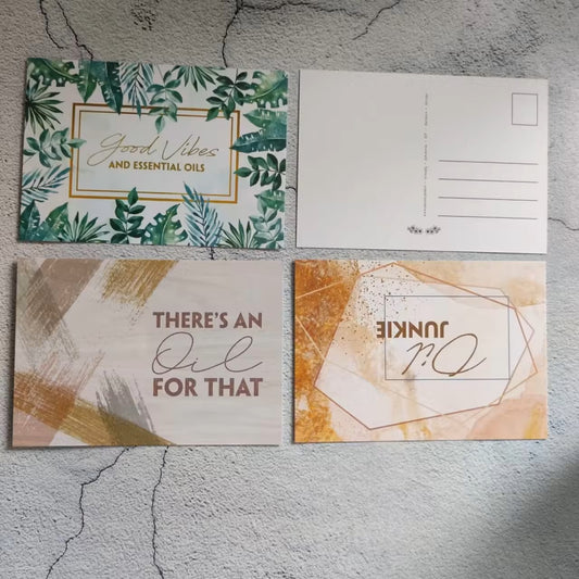 Full color print paper cards with gold foil greeting cards (multicolored)