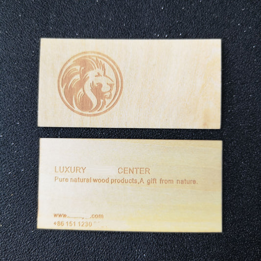 Wood Business Cards, Light