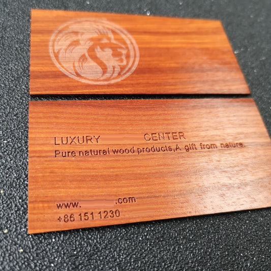 Wood Business Cards, Dark