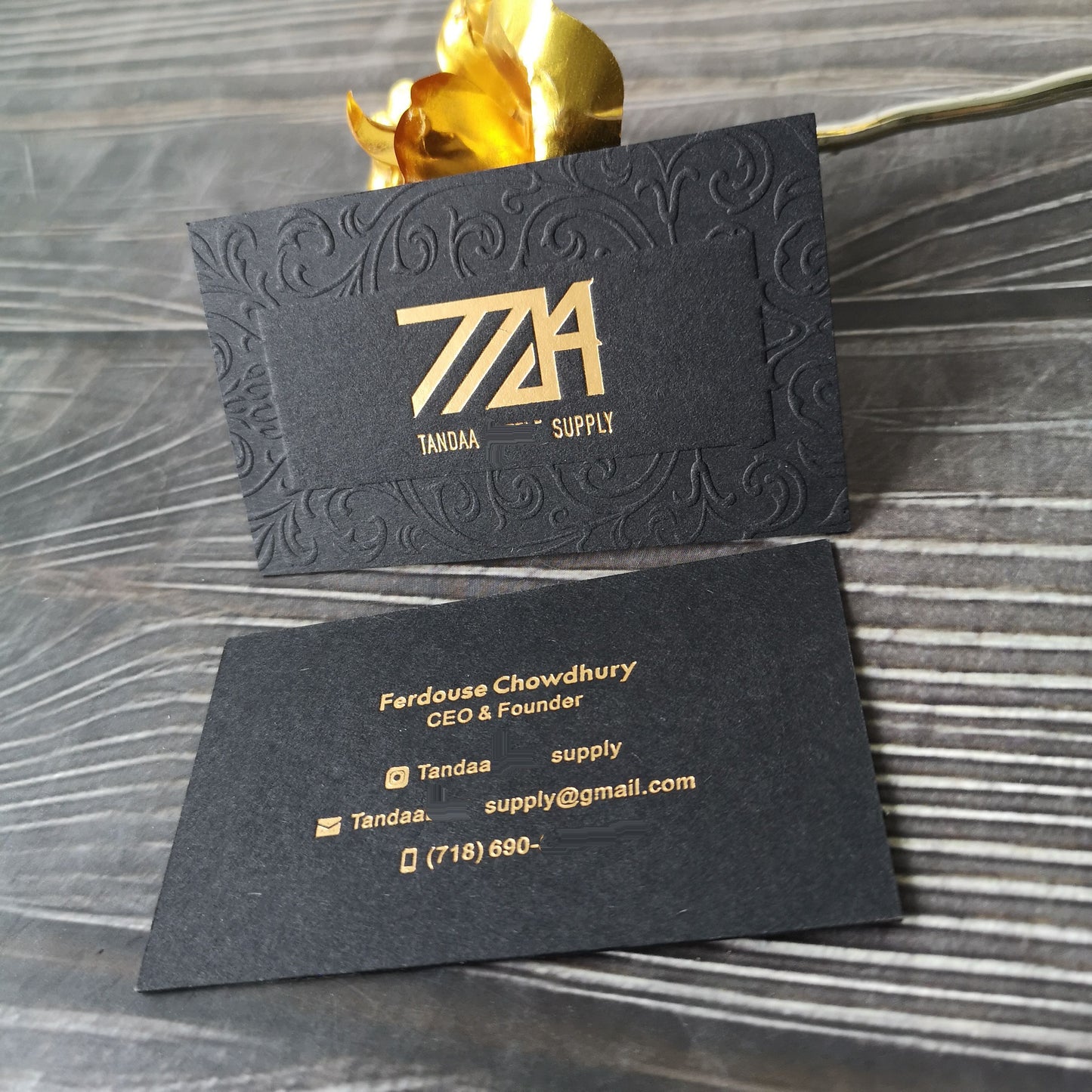 Luxury Edge Gold Foil Card Colored Edge Business Card