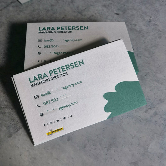 Debossed business card cotton paper name card