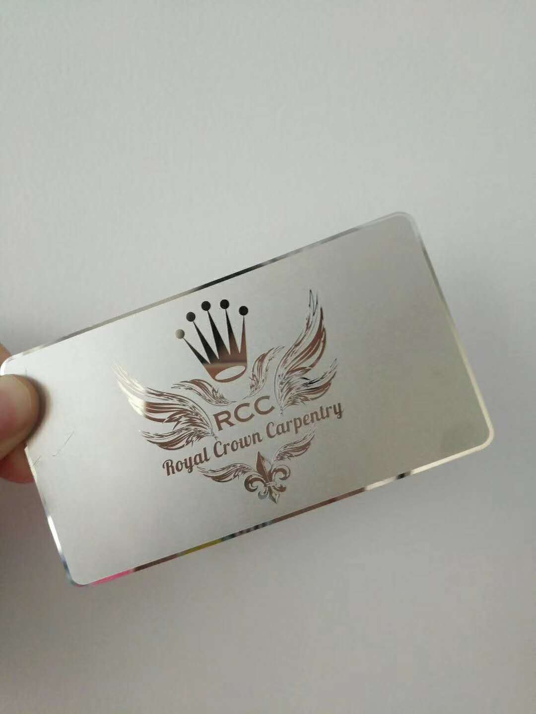 Manufacturer Gold Foil  metal cards silver Metal Business Card