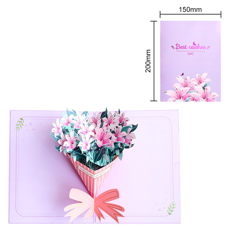 3D Greeting pop up card,happy birthday wedding,mother’s day,valentines day