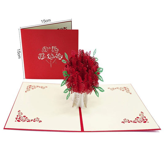 3D Greeting pop up card, happy birthday wedding, mother’s day, valentines day
