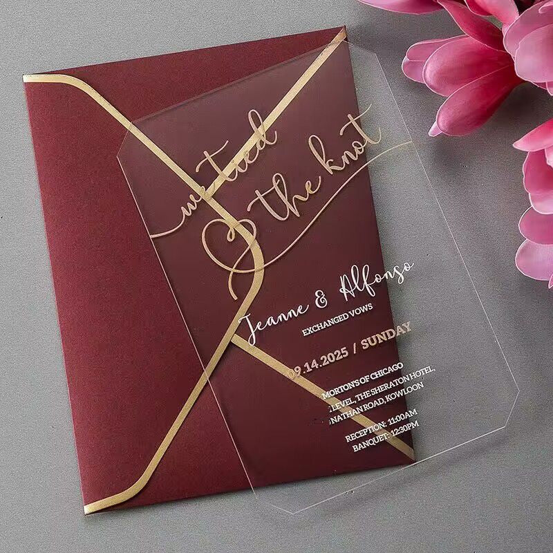 Clear Wedding Invitation Cards