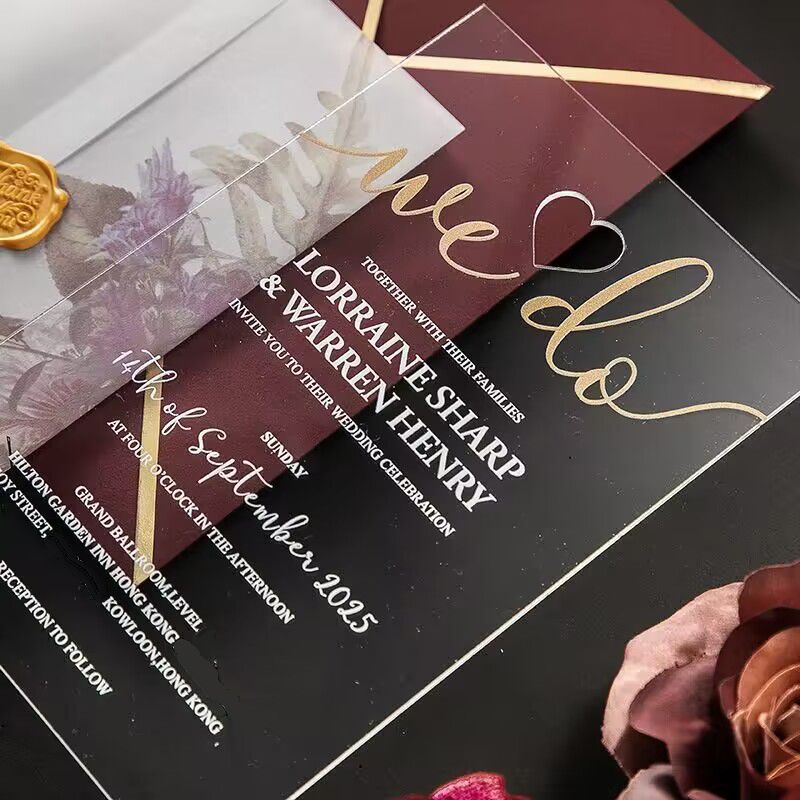 Clear Wedding Invitation Cards