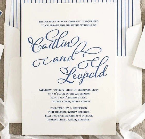 Custom thick cotton paper thank you cards/ letterpress invitation cards, blue ink