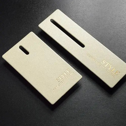 Wholesale Fashion Paper Custom Clothing Hangtag For Clothes Garment Printing Gold Foil Brand Logo Hanging Tags, Gold