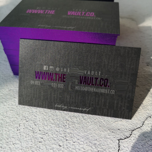 Luxury Edge Purple Foil Card Colored Edge Business Card