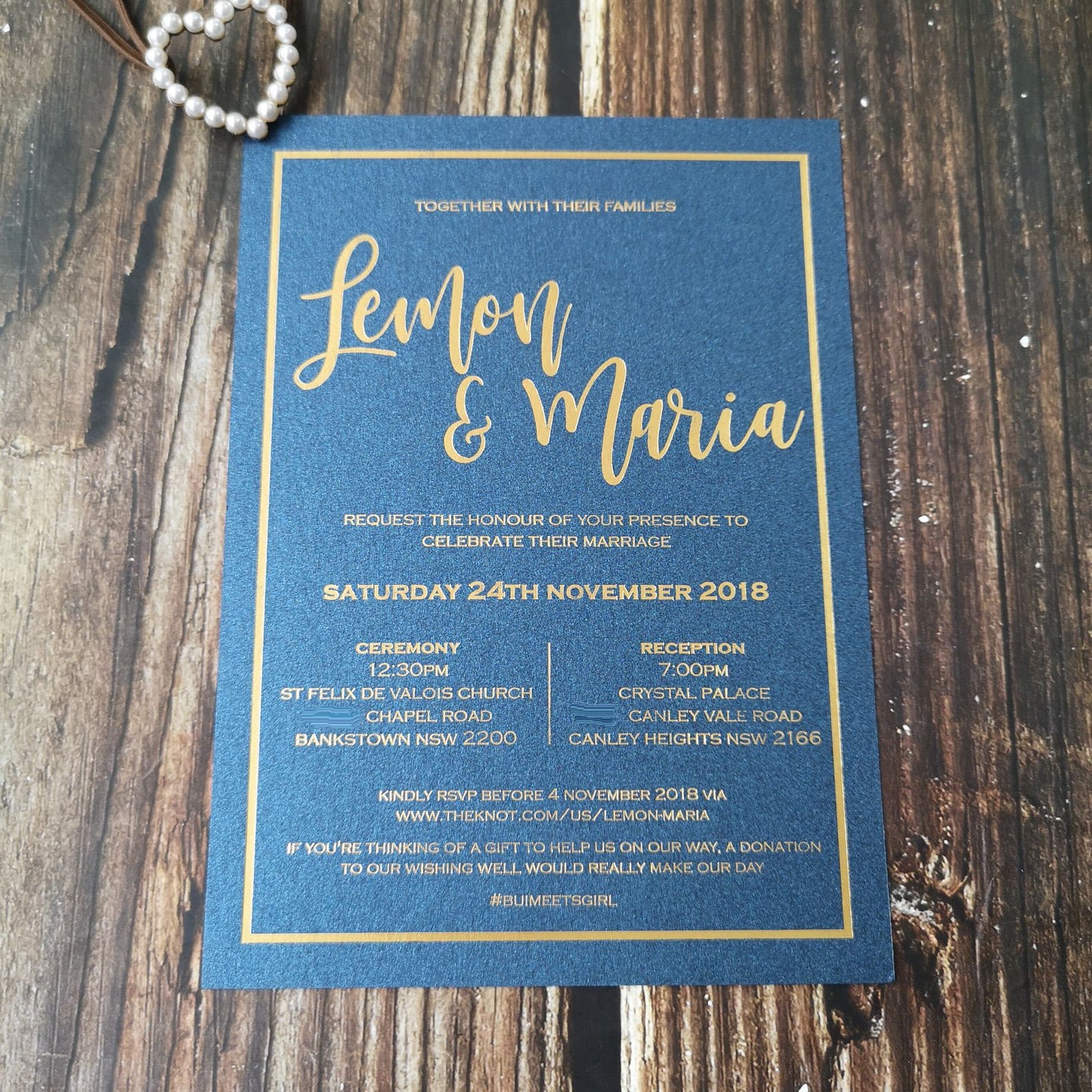 Luxury customized fancy paper greeting card/wedding invitation card, blue