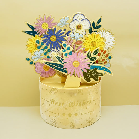 3D Greeting pop up card, flowers