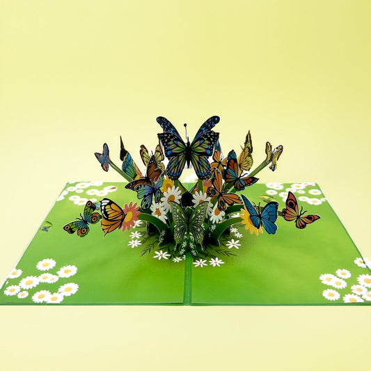 3D Greeting pop up card, butterflies
