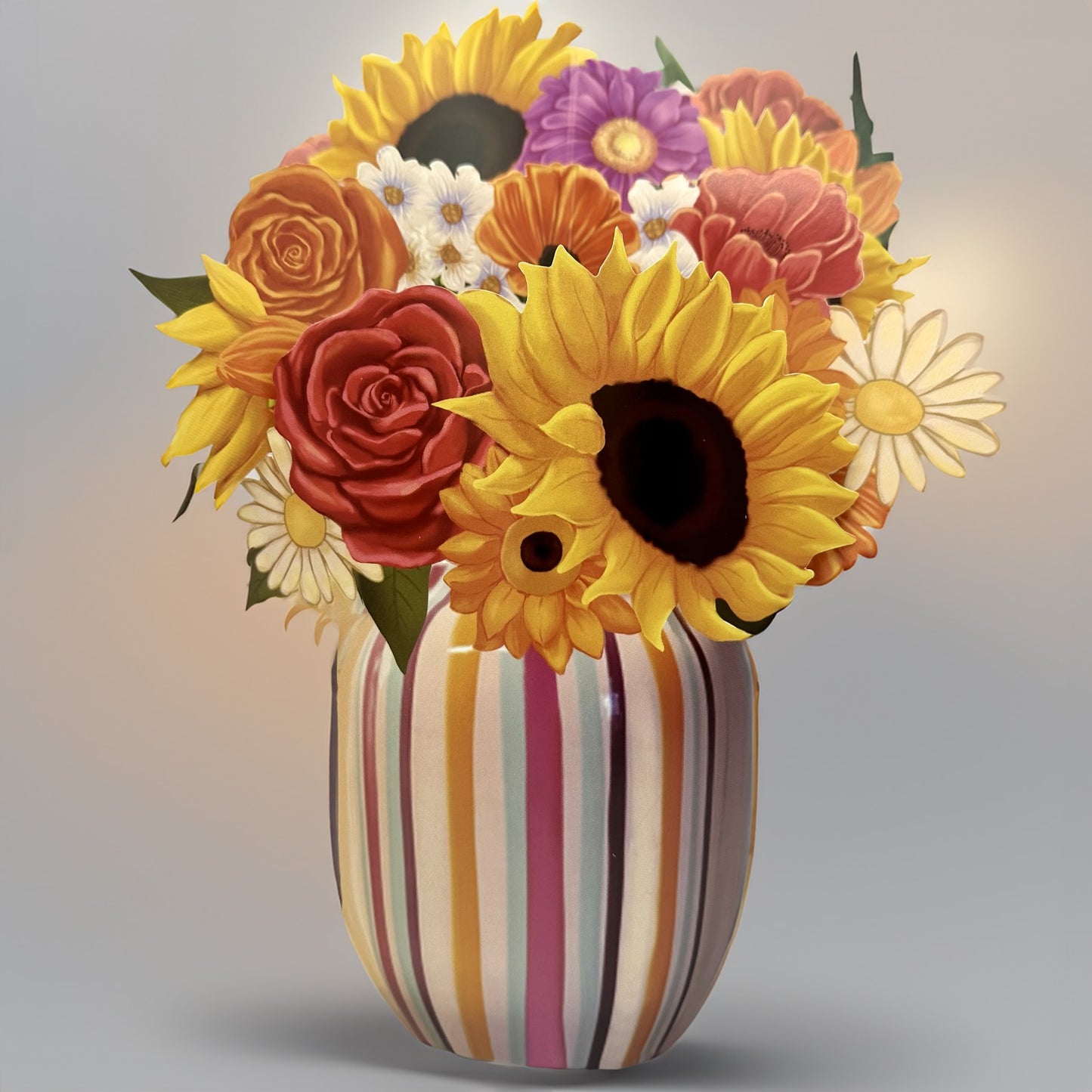 3D Greeting pop up card, flowers