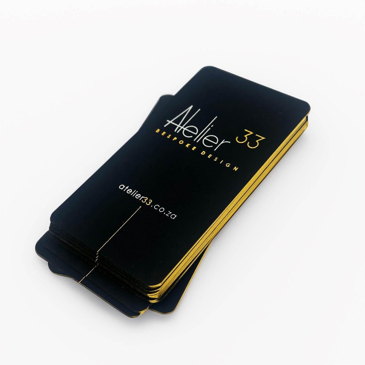 Black Metal & Gold Foil Business Cards