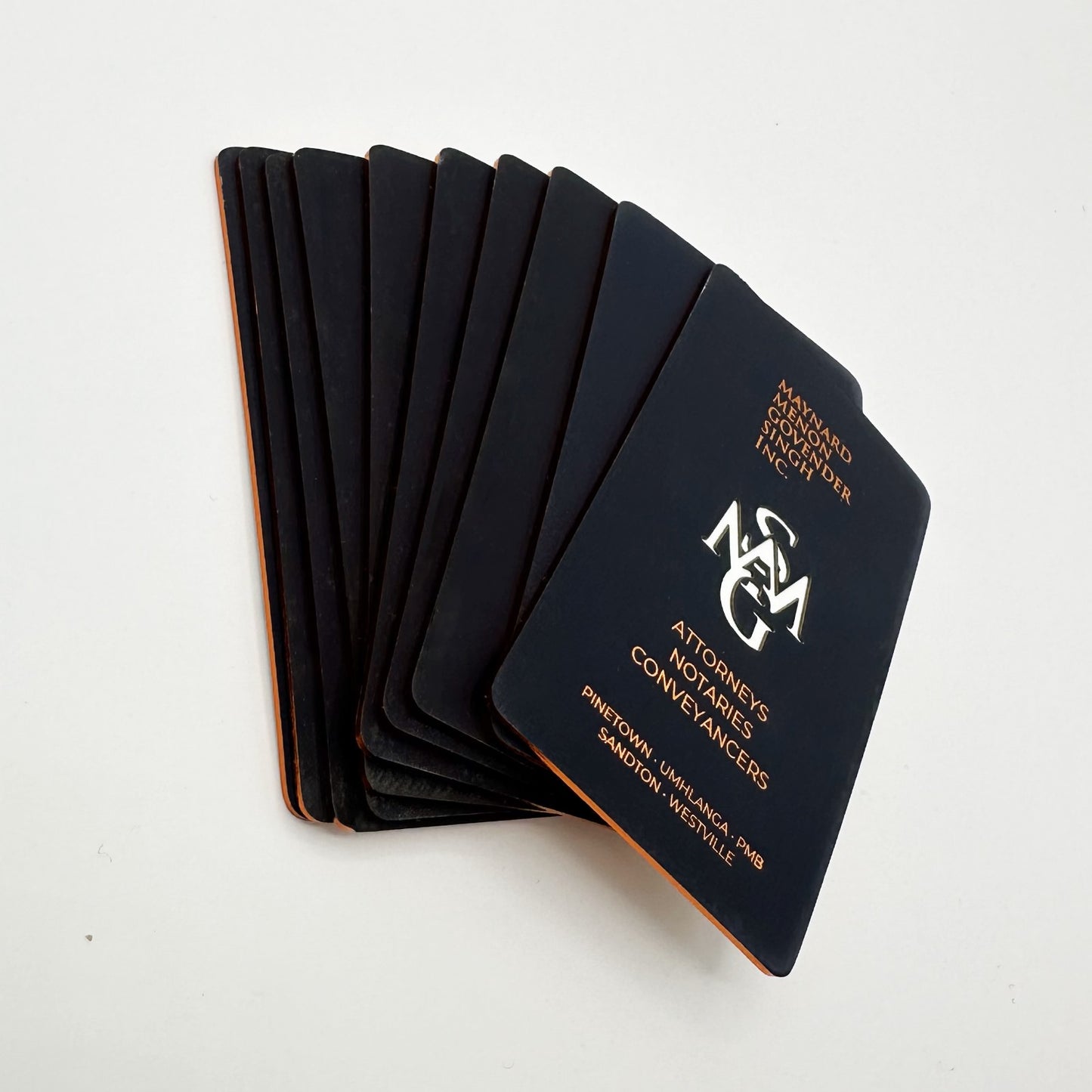 Black Metal & Gold Foil Business Cards