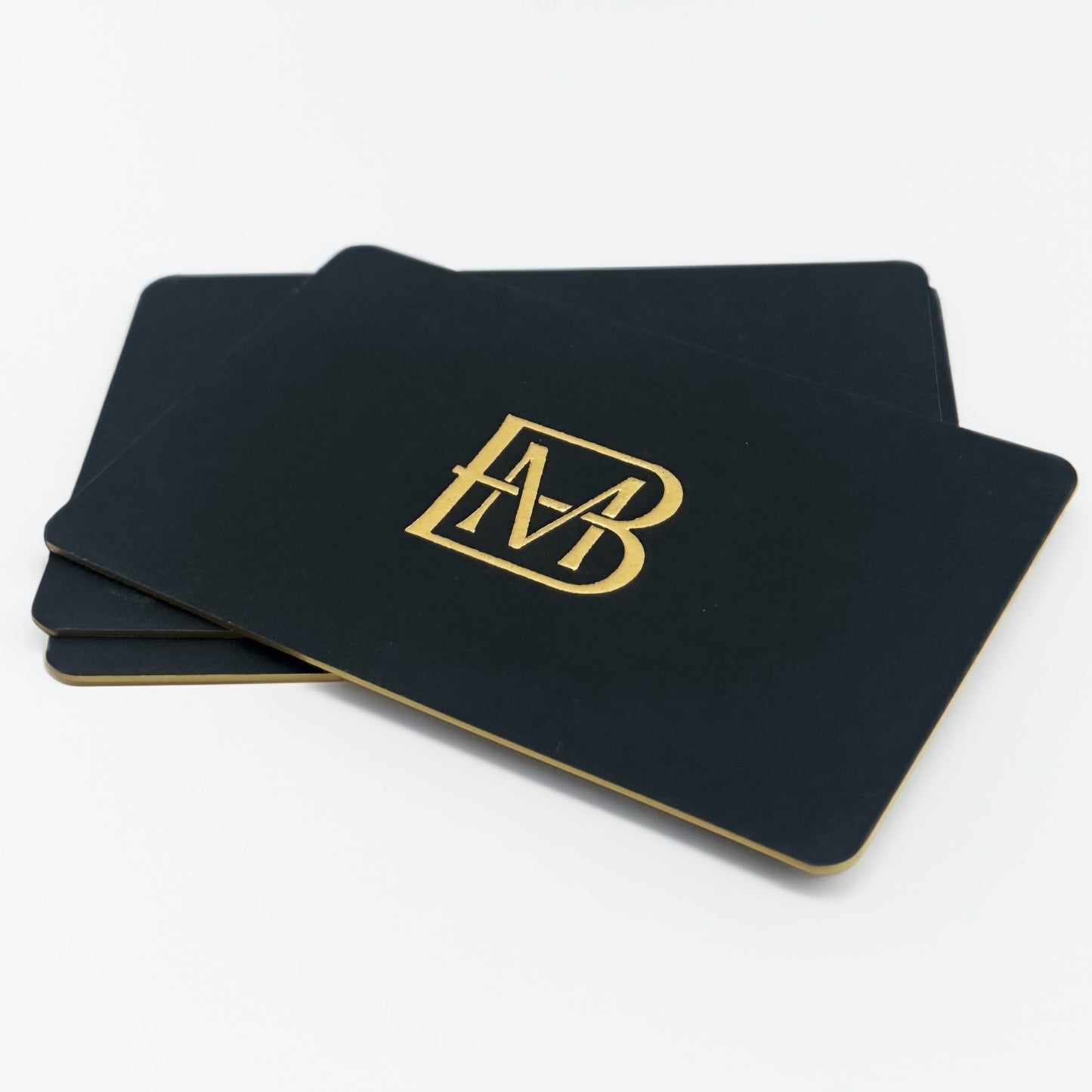 Black Metal & Gold Foil Business Cards