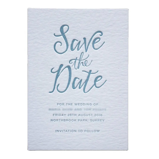 Luxury Classic debossed card Letterpress Wedding Invitation printing