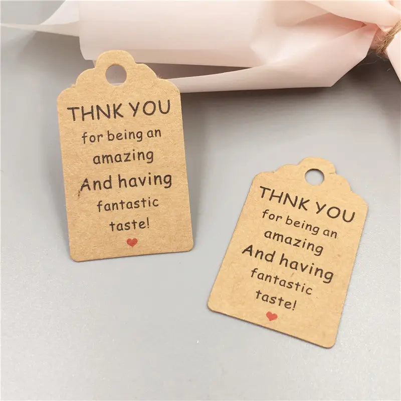 Cardboard Hang tags for jeans and garments/ Hang tags for sale, "thank you" logos